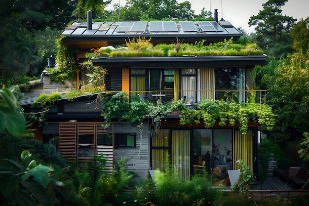 Descubre la Casa Ecológica con Tejado Verde Solarizado